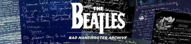 Beatles Bad Handwroter Archive